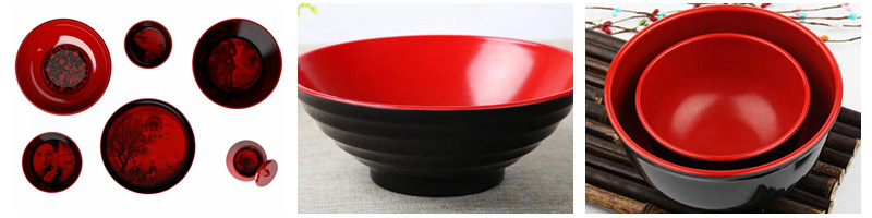 black and red melamine compound