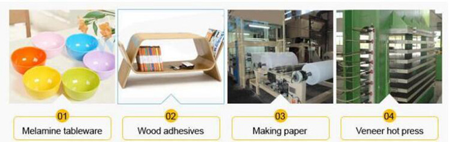 application of melamine powder