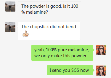 melamine resin powder feedback