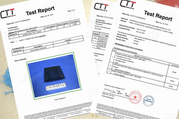 huafu chemicals ctt test report